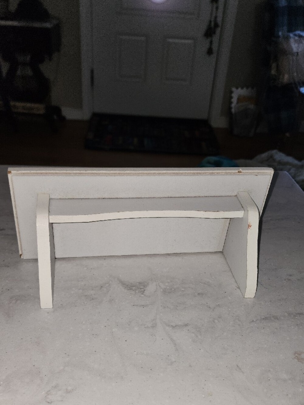 Set Of 6 White Wood  Slotted Shelf